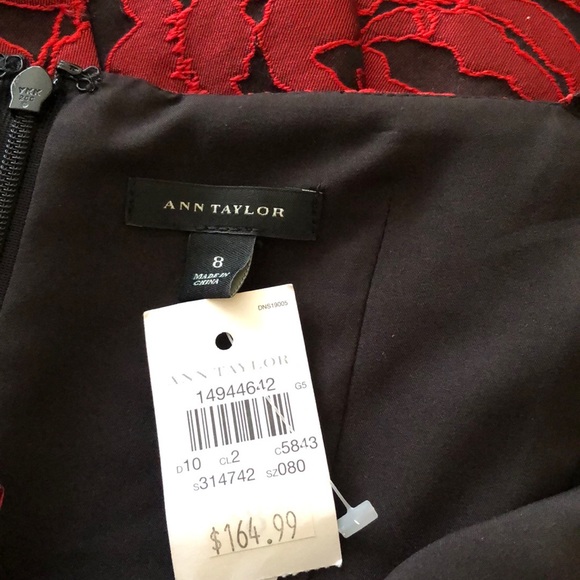 🥀ANN TAYLOR🥀JACQUARD FLOUNCE HEM DRESS🥀 - Picture 6 of 6